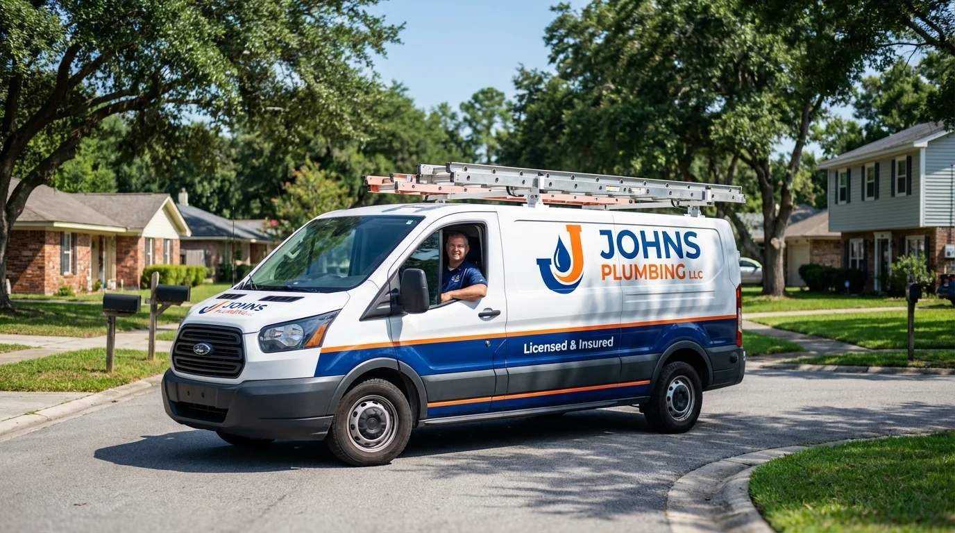 Johns Plumbing LLC service van in Prudhoe Bay, AK